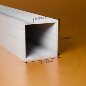 SQ. TUBE 1 1/2 X 1 1/2 X .093 X 24'