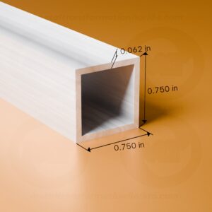 SQ. TUBE 3/4 X 3/4 X .062 X 24'