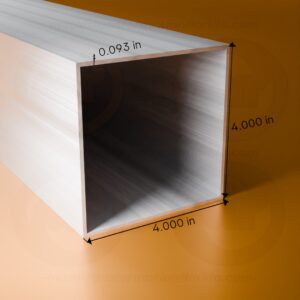 SQ. TUBE 4 X 4 X .093 X 24'