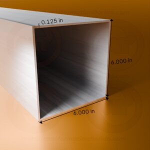 SQ. TUBE 6 X 6 X .125 X 24'