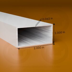 REC. TUBE 1 X 2 X .062 X 24' (White)