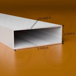 REC. TUBE 1 X 3 X .062 X 24' (White)