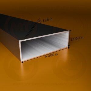 SQ. TUBE 2 X 6 X .125 X 24' (Bronze)