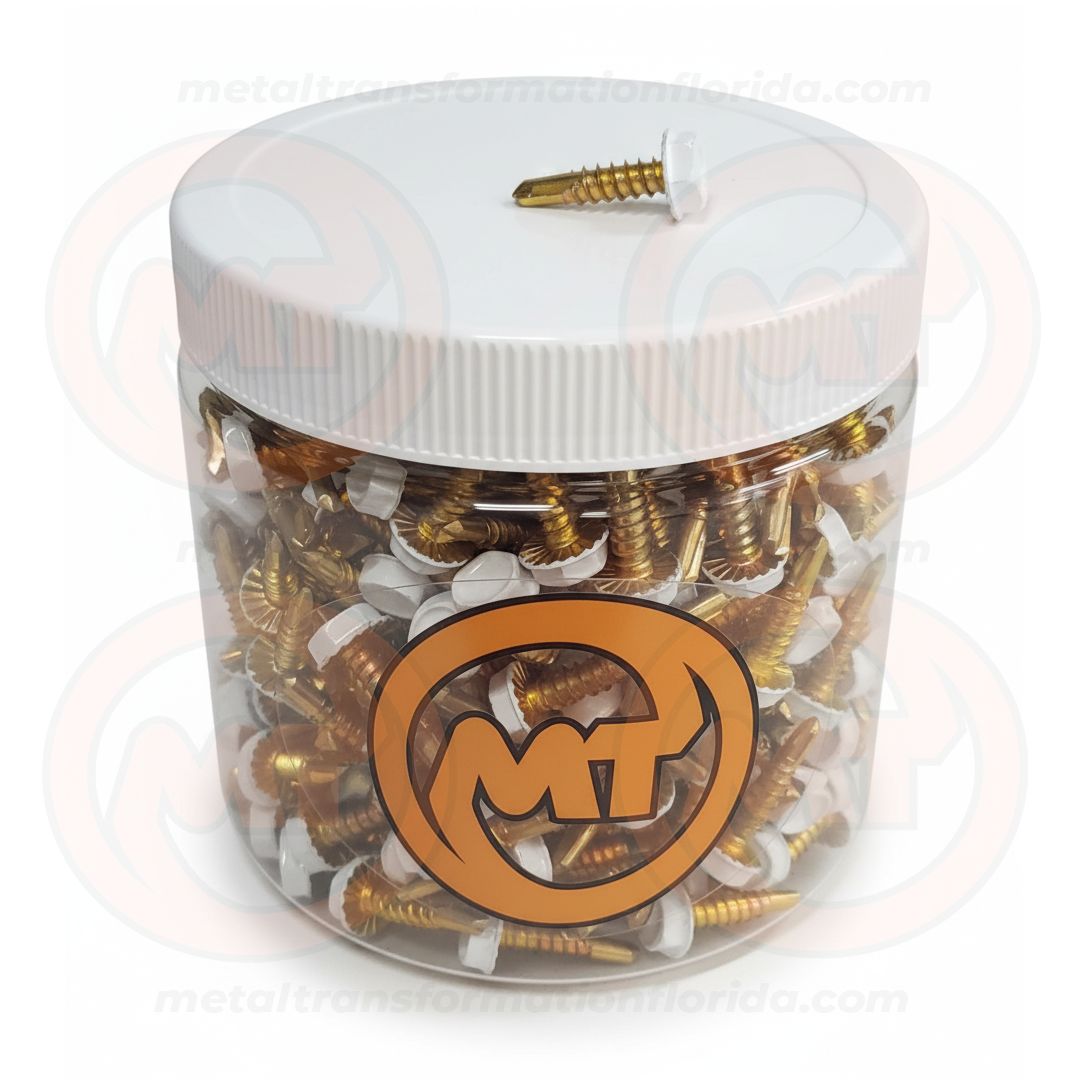 10 X 3/4 HEX TEK WHITE HEAD (500)