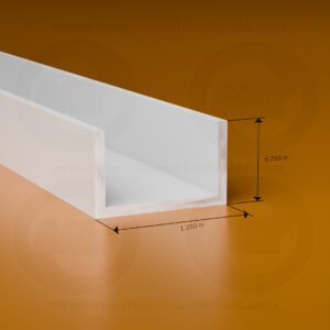 CH. 1 1/4 X 3/4 X .125 X 24' (White)