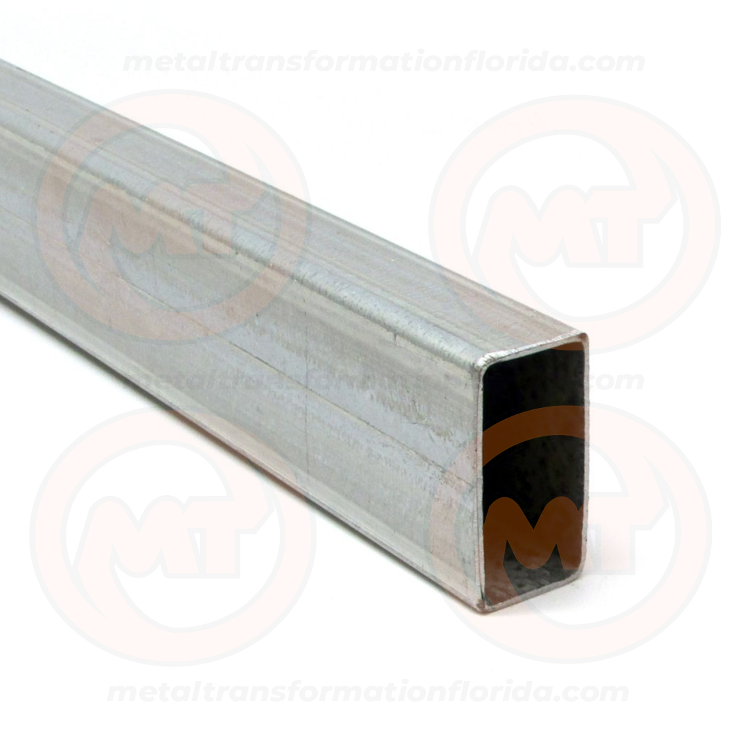 Galvanized steel rectangular tube 2" x 1" x 24'
