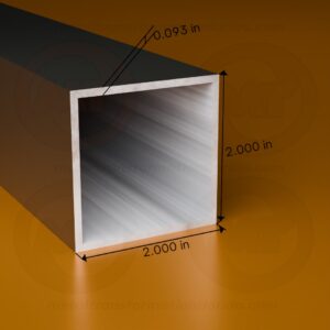 SQ. TUBE 2 X 2 X .093 X 24' (Bronze)