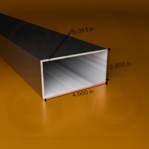 SQ. TUBE 2 X 4 X .093 X 24' (Bronze)