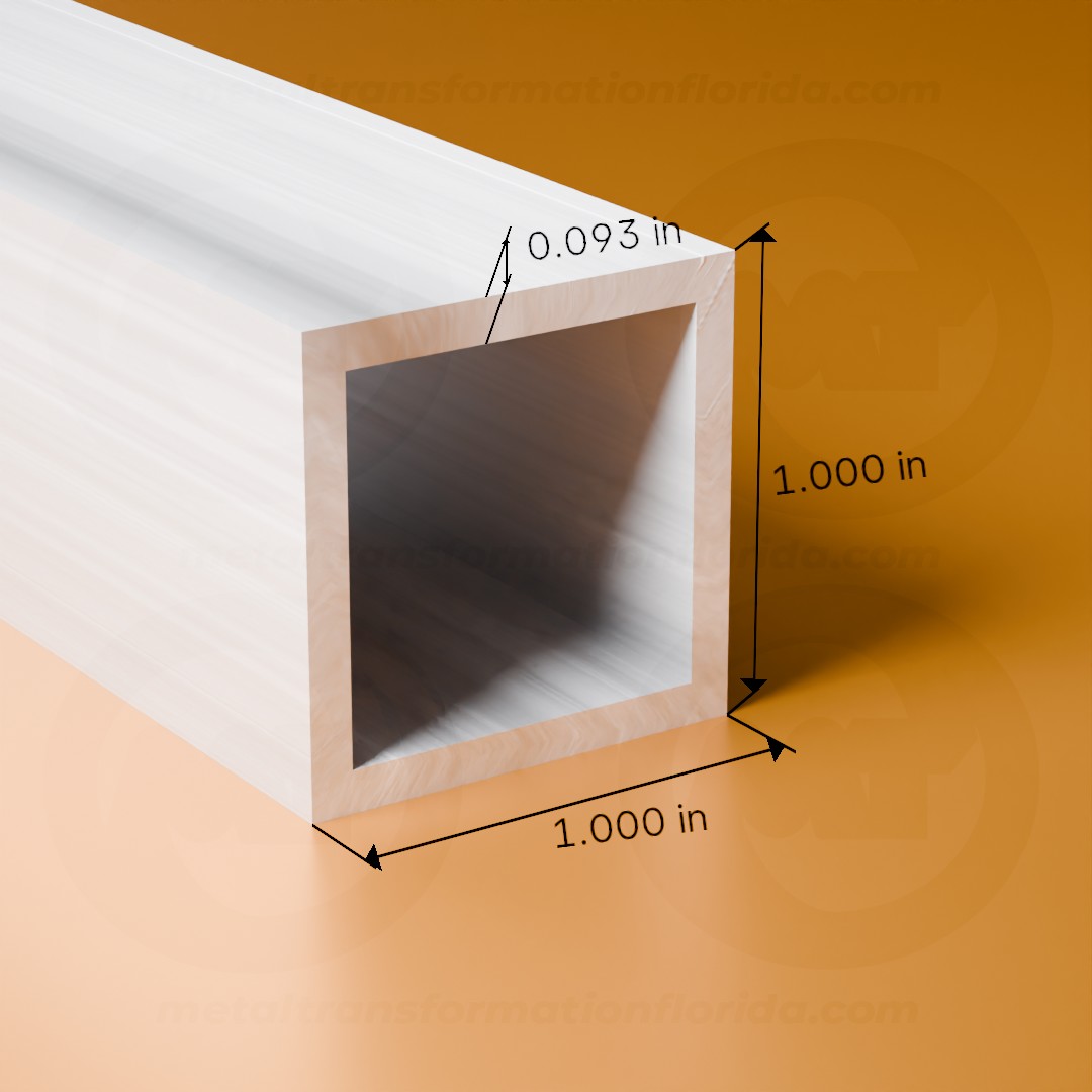 SQ. TUBE 1 X 1 X .093 X 24'