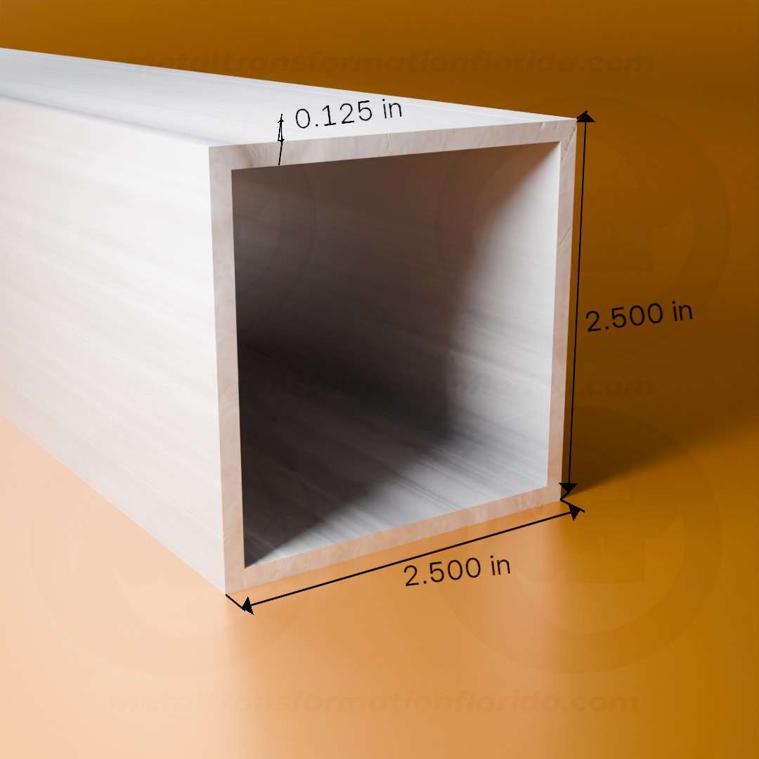 SQ. TUBE 2 1/2 X 2 1/2 X .125 X 24'