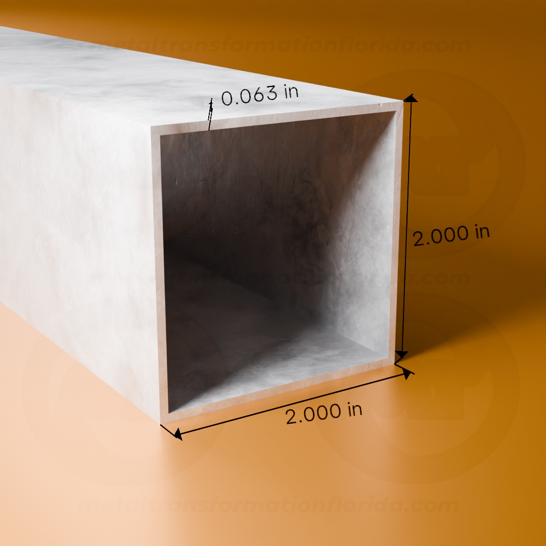 SQ. TUBE 2 X 2 X .063 X 24'
