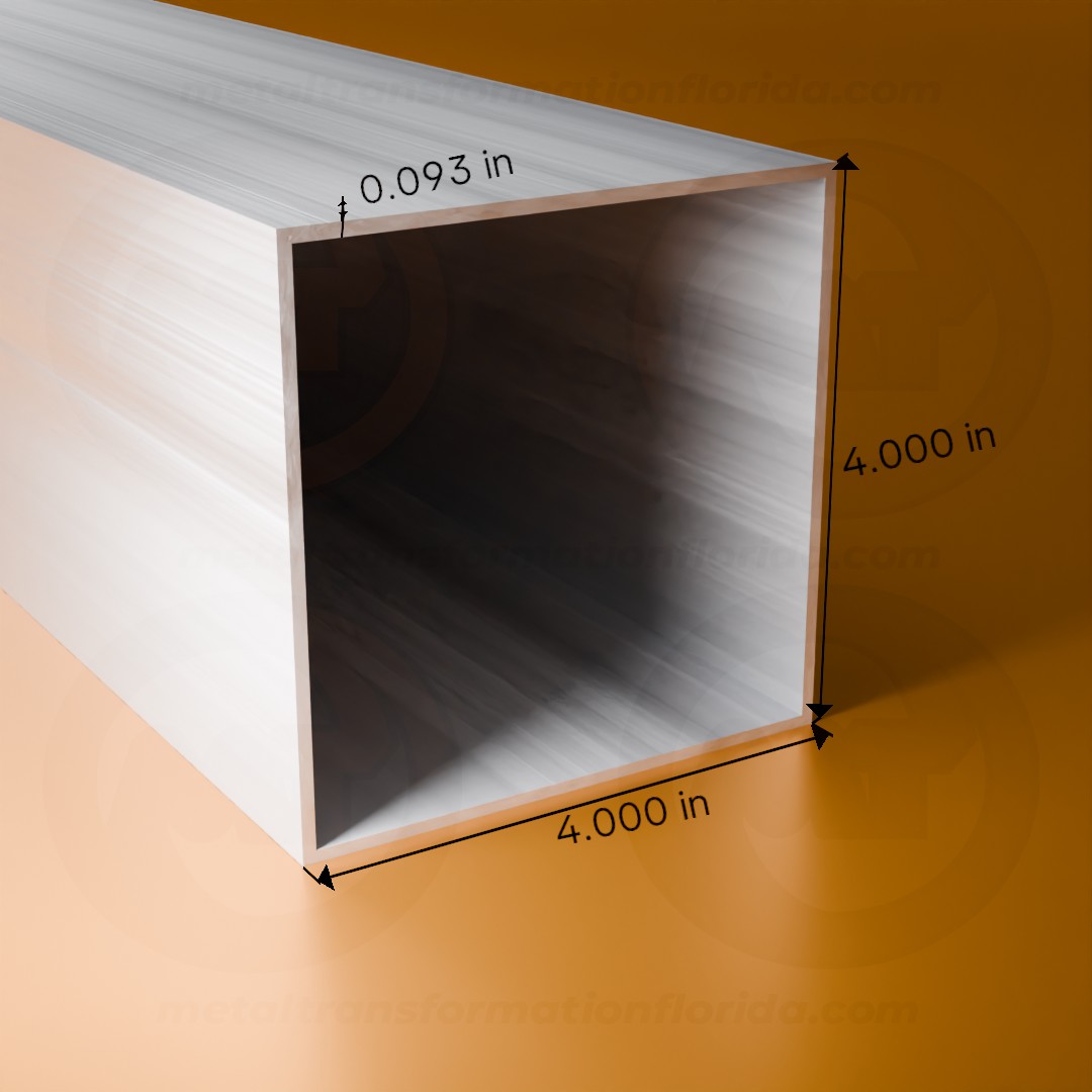 SQ. TUBE 4 X 4 X .093 X 24'