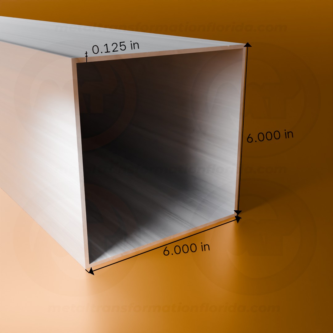 SQ. TUBE 6 X 6 X .125 X 24'