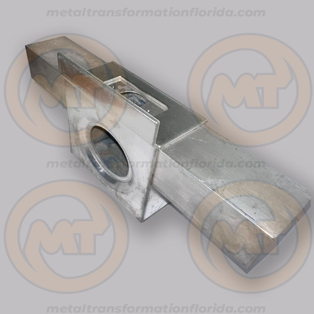 LOCK BOX SINGLE FOR 2" POST ALUM.